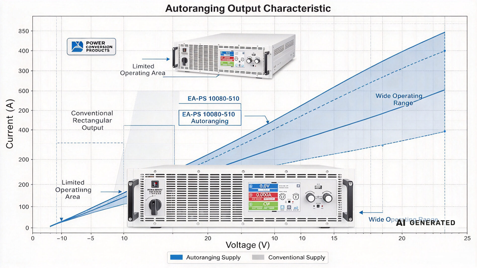 15kW Power Supply Autoranging Battery Test Output