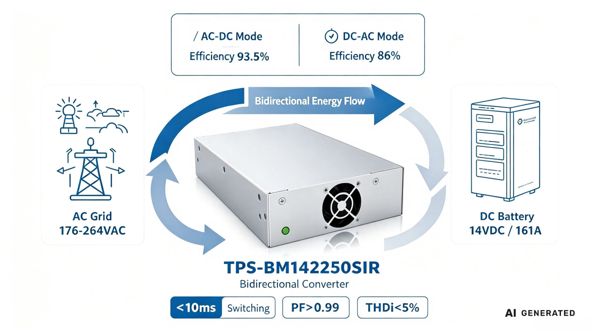 Bidirectional Energy Storage Module AC DC Converter Architecture