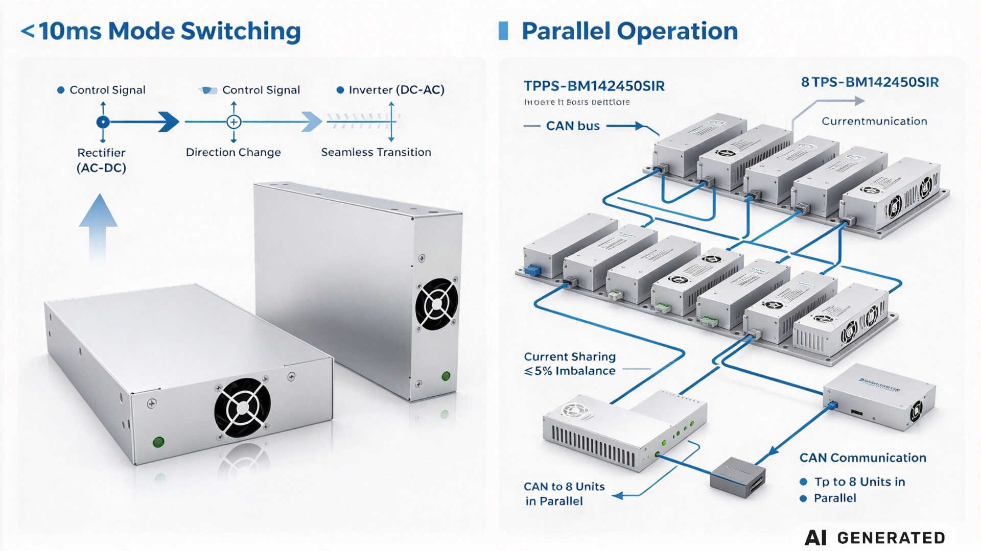 Bidirectional Power Module Parallel Operation Mode Switching