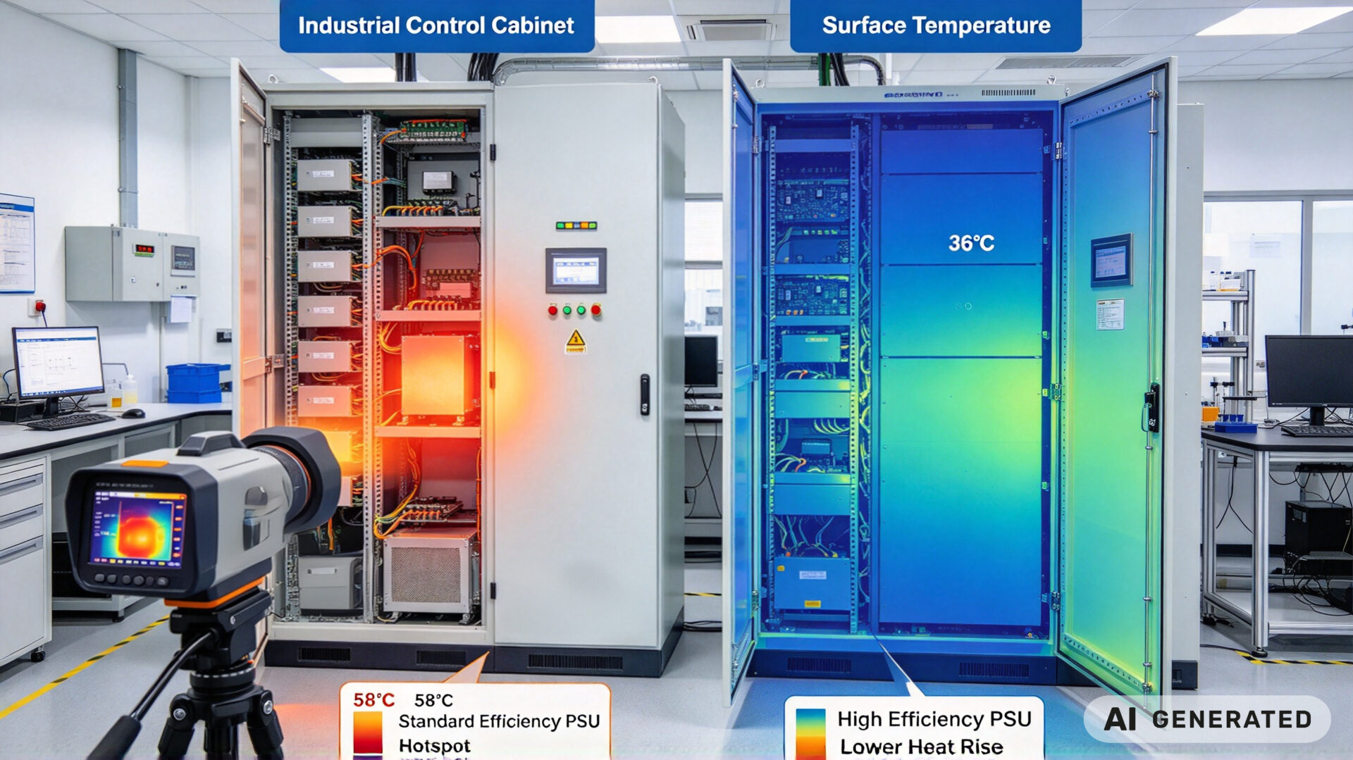 Control Cabinet Heat Reduction High Efficiency DIN Rail Power Supply