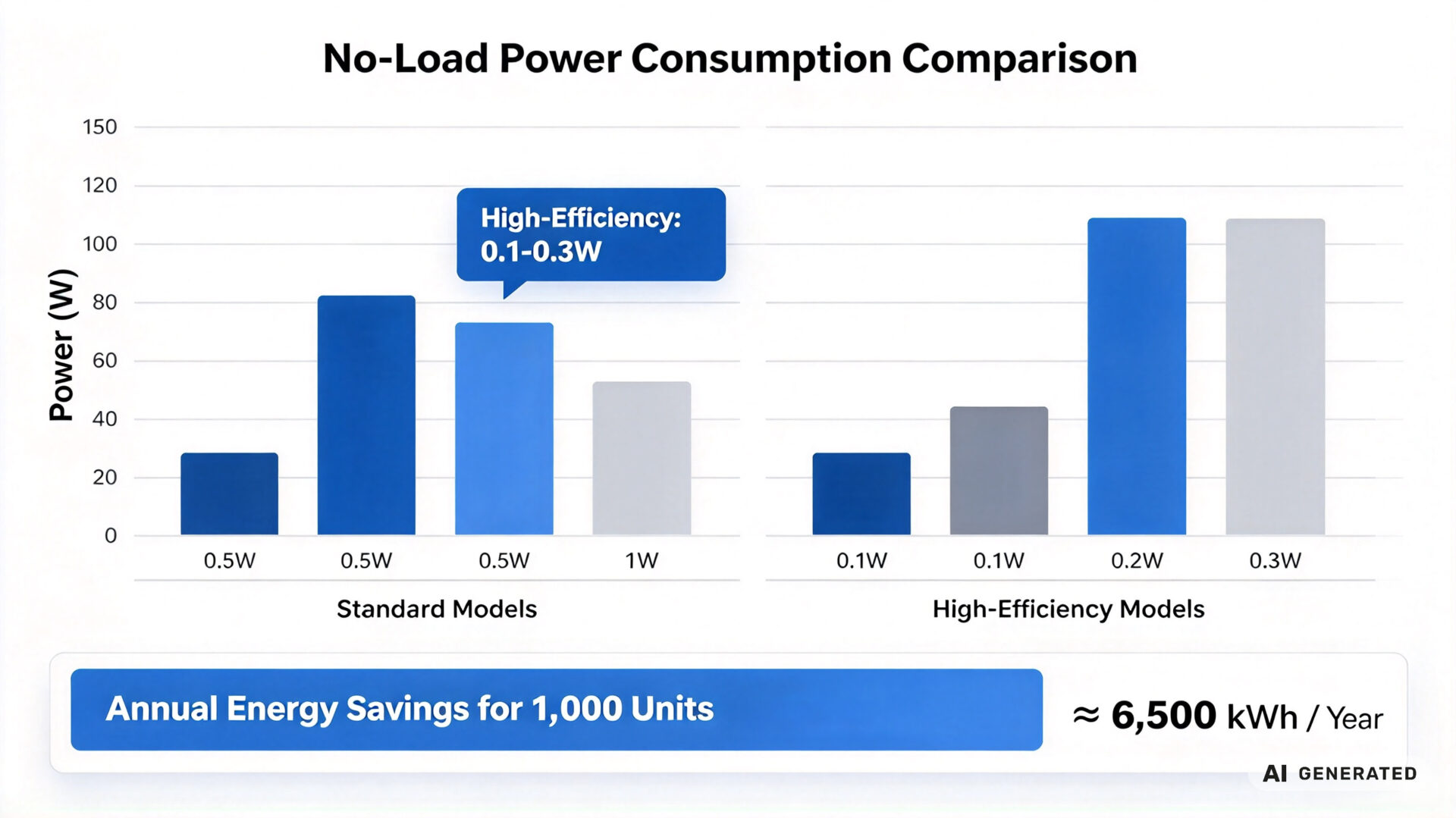 DIN Rail Power Supply No-Load Consumption Energy Savings Energieeinsparungen durch geringen Leerlaufstromverbrauch bei Hutschienen-Netzteilen