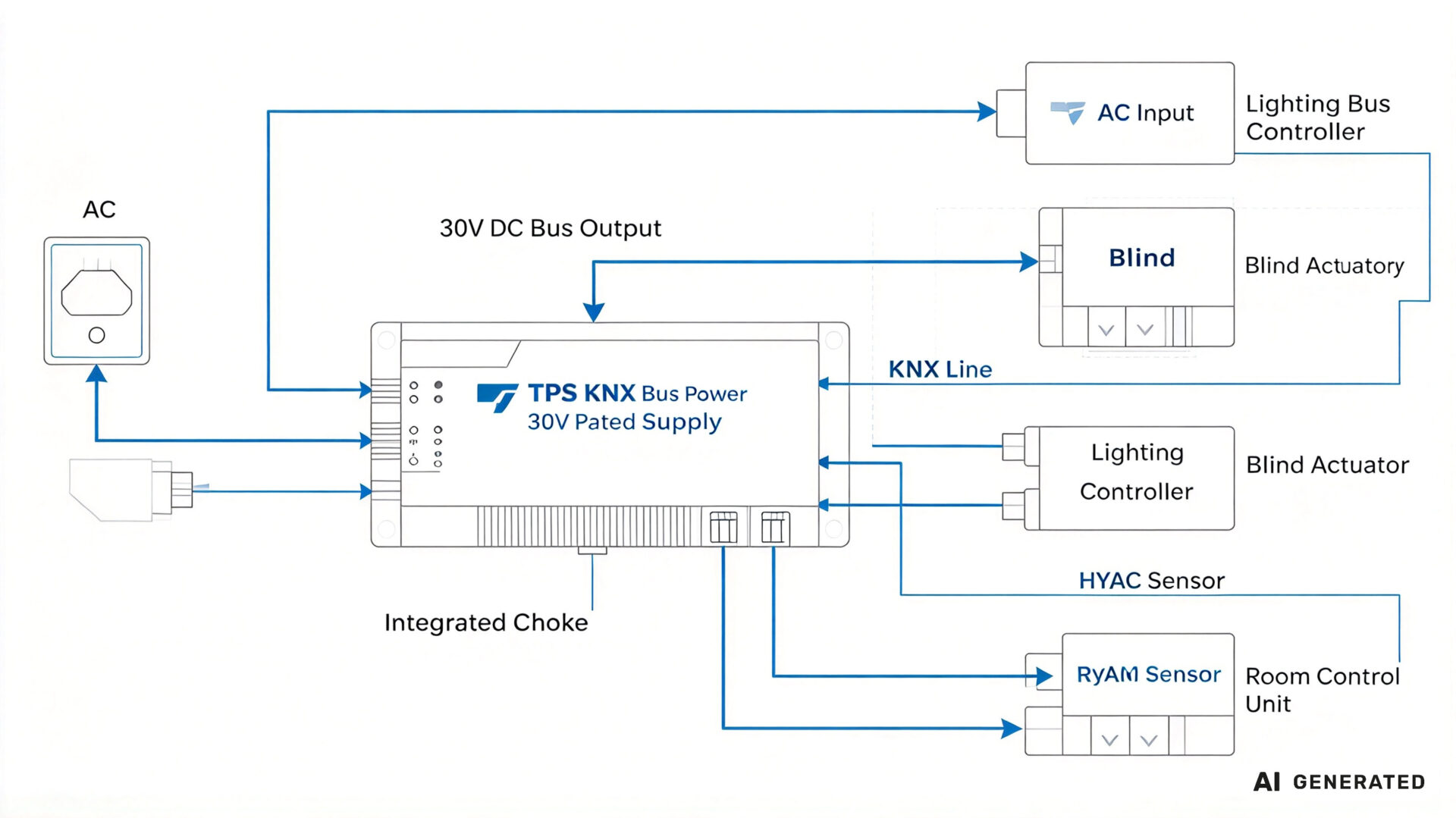 KNX DIN Rail Power Supply Building Automation Architecture KNX-Hutschienen-Netzteil für die Gebäudeautomationsarchitektur
