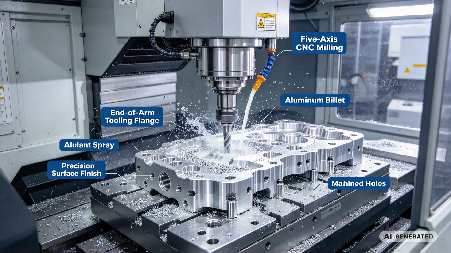Robot Tooling Flange Machining 5-Axis CNC 5-Achs-CNC-Bearbeitung von Roboter-Werkzeugflanschen
