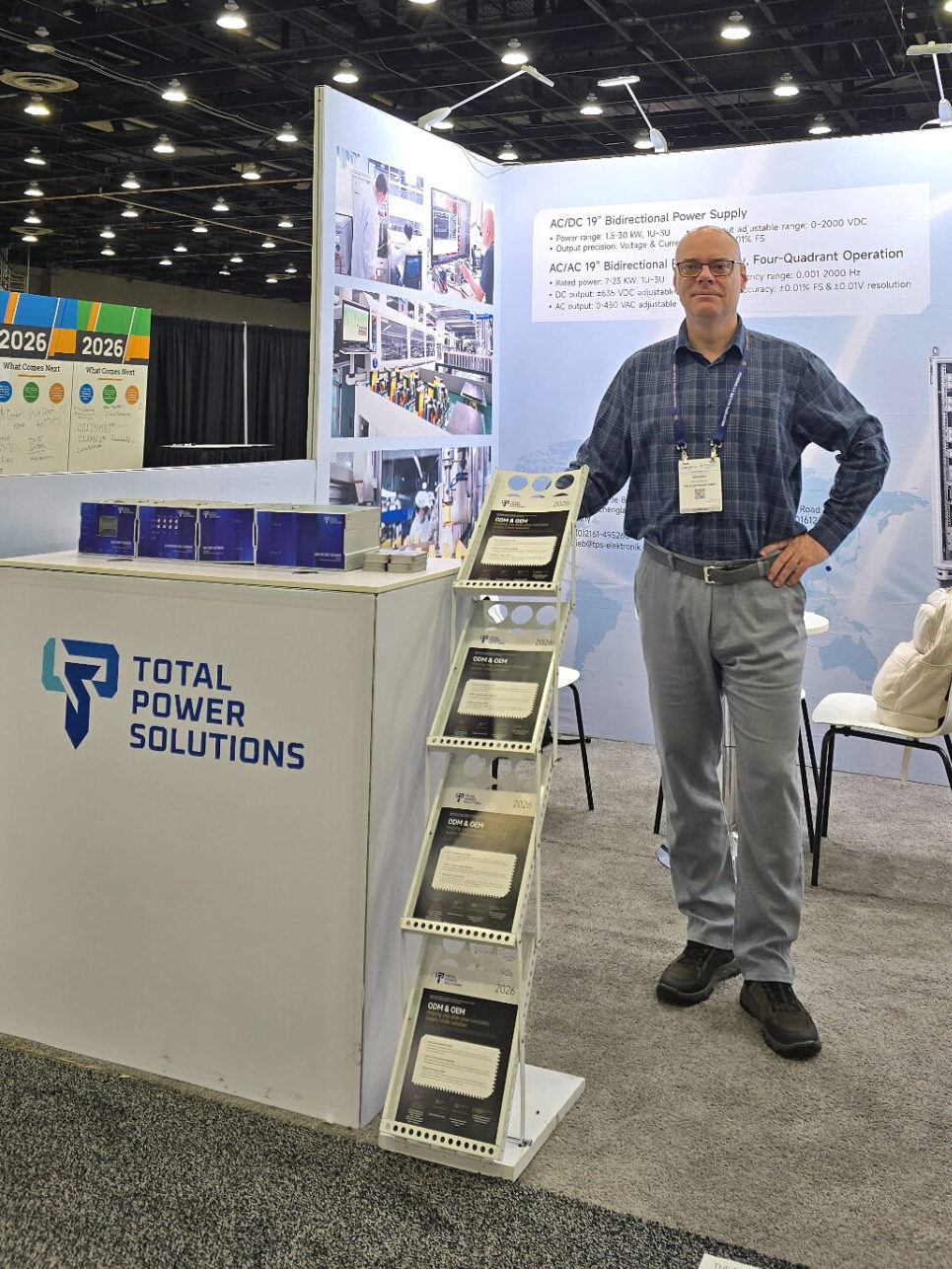 TPS Elektronik Entwickler als Aussteller auf der Battery Show North America 2026 in Detroit, USA.
